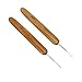 WSSROGY Set of 2 Dreadlock Crochet Hook Bamboo Crochet Hair Needle for Braid Craft 0.5mm 0.75mm