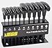 JEGS 10-Piece T-Handle Hex Key Set | SAE | 3 3/4 “ Shaft Length | Plastic Grips With Steel Shafts | Corrosion Resistant