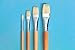 School Smart Interlocked White Paint Brushes with Short Handles for School and Arts and Crafts Use, Assorted Sizes, Bulk Set of 72