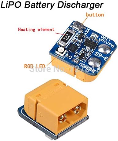 elegantstunning LIPO Suction Lithium Battery Discharger Battery for Storage Long-term 3S 4S 5S 6S XT60 Plug Battery RC Drone Power