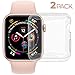 Ultra-Thin Case for Apple Watch Screen Protector Compatible with 38mm Series1/2/3 HD Clear Touch Screen Protector All Around Soft TPU Bumper Cover [2 Pack]