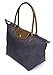 Korvara Women's Tote Bag, Premium Nylon and Vegan Saffiano Leather Shoulder Handbag, Blue, Large
