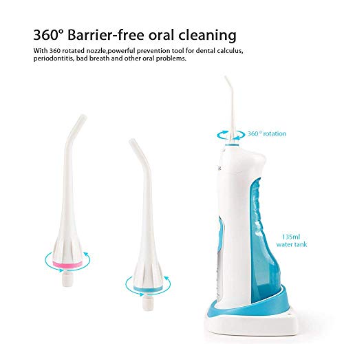 NURSAL Water Dental Flosser with 4 Free Jet Tips & High-capacity Water Tank, 4-Mode Cordless Rechargeable Oral Irrigator For Home Use and Travel - Thumbnail 2