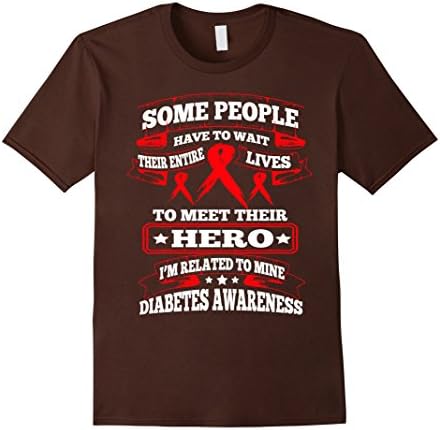 Mens Diabetes Awareness T-Shirt Support Diabetes Awareness Gift 3XL Brown