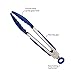 Tovolo Mini Silicone Easy-Grip Tongs, Non-Slip Handle, 8.25 Inches, Blue
