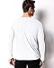 MODCHOK Men's Casual Long Sleeve T Shirts V Neck Sweatshirts Slim Fit Tops White L