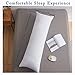 ELNIDO QUEEN Full Body Pillow for Adults-Soft Long Large Memory Fiber Bed Pillow Breathable Cooling -20X54inch