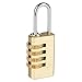 VenTing Solid Brass Luggage Padlock for Lockers, 4 Digit Set Your Own Combo Small Combination Lock, Indoor and Outdoor, Die-Cast, Weatherproof, VT-01