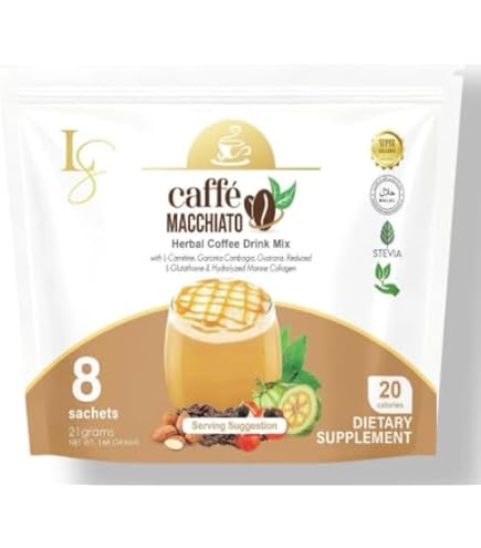 Amazon.com : Luxe Slim Cafe Macchiato with Hydrolyzed Collagen & Glutathione,  21g x 10 Sachets, 0.74 Ounce (Pack of 10) : Health & Household