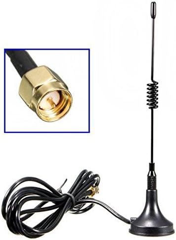 Antenna 433mhz, 3dbi SMA Plug, Magnetic Base with Coaxial Cable Rg174 1.5m, 5ft, 440Mhz