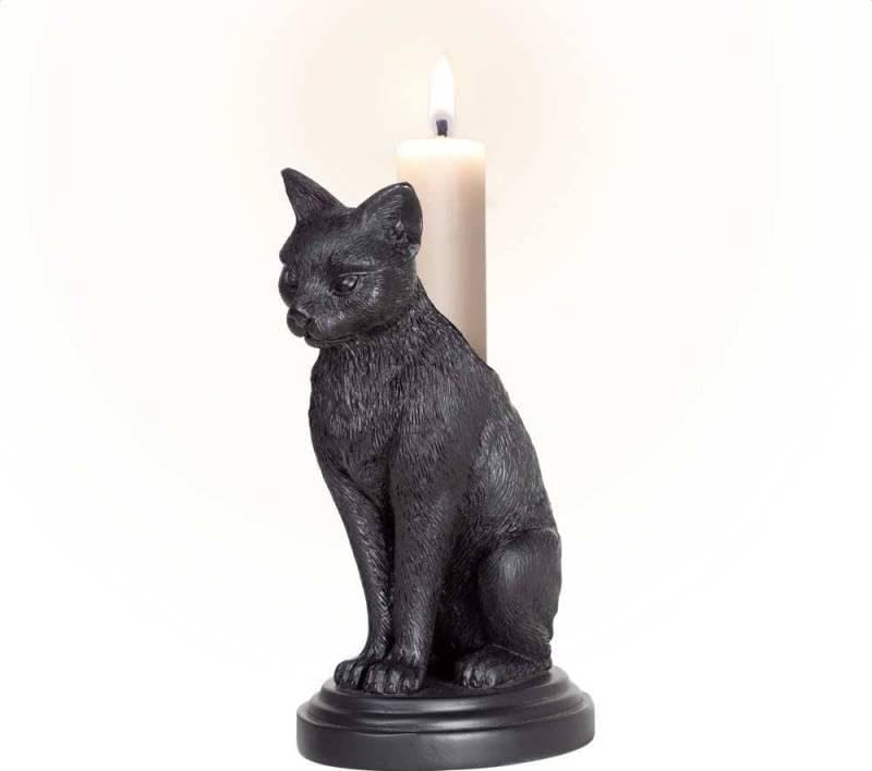 Alchemy England - Faust's Familiar - Gothic Cat Candlestick
