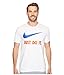 NIKE Sportswear Men's Just Do It Swoosh Tee, White/Team Orange/Team Royal, Medium