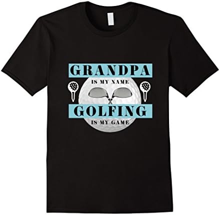 Mens Mens Grandpa Is My Name Golfing Is My Game Golfers T-shirt XL Black