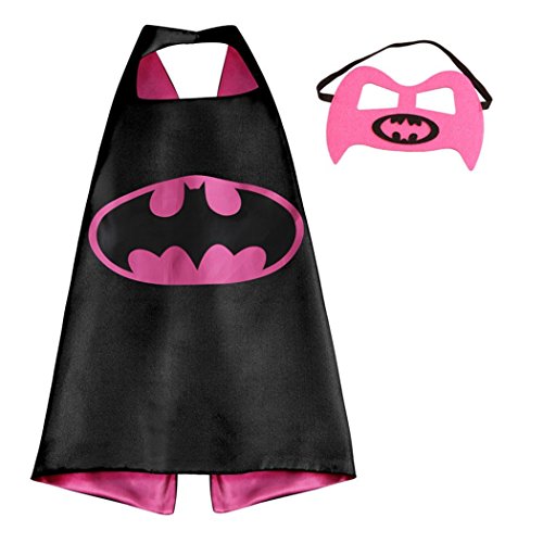 Whoopgifts Superhero Costumes Satin Cape with Felt Mask For Kids, 70cm x 70cm