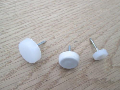 IRONMONGERY WORLD® 3 Sizes Nylon Nail in Furniture Table Chair Pads FEET Leg Protectors Glides (16MM)