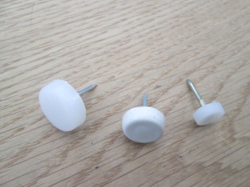 IRONMONGERY WORLD® 3 Sizes Nylon Nail in Furniture Table Chair Pads FEET Leg Protectors Glides (16MM)