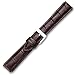 EAGWELL Huawei Watch Band Strap, Crocodile Genuine Leather 18mm Replacement Bands Straps for HUAWEI Smartwatch in 2015 (Genuine Leather ,Brown)