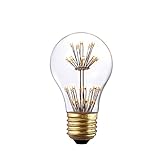 Kiven A60 Antique Vintage Nostalgic 2 Watt LED Light Bulbs E26 Medium Base Warm White(2200k) Christmas Festival Decorative Lamp Bulbs,Energy Saving
