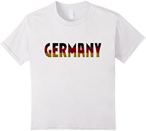 Kids GERMANY - German Flag Color Letters Souvenir T-shirt 10 White