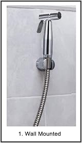 Hairstore Bargain Set Brushed Bidet Sprayer Toilet Holder 1.2m Kit view 6