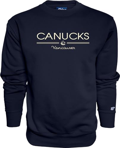 Blue 84 Vancouver Canucks NHL Officially Licensed Crewneck Sweatshirt Throwback…