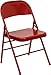 Flash Furniture HERCULES Series Triple Braced & Double Hinged Red Metal Folding Chair