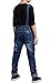 Boys Distressed Destroyed Ripped Holes Denim Jeans Bib Overalls Pants Blue 8-9 Years = Tag 140