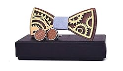 Pre-Tied Wood Bow Ties Set for Men Big Boys with