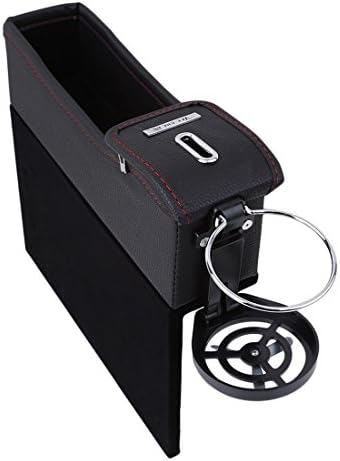 Dabros Car Seat Gap Filler- car interior accessories, coin collector with PU Leather Side Pocket Organizer, console organizer,Car Seat Filler Gap Space Storage Box- By (driver side)