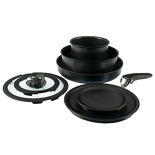 Tfal Ingenio Nonstick Cookware Set 8 Piece Induction Stackable, Detachable Handle, Removable