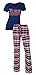 New England Patriots NFL Tiebreaker Women's T-shirt & Flannel Pajama Sleep Set