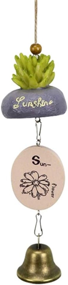 FSYX Wind chimes Creative Succulent Pot Style Handmade Wind Chimes Resin Crafts Home Decoration Pendant 2