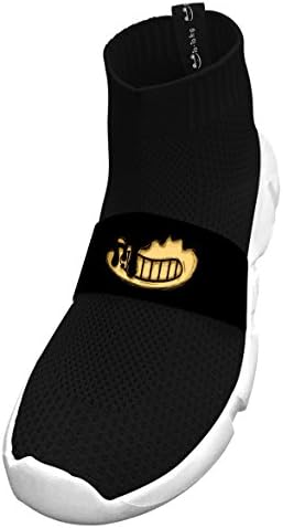 Be_logo Fashion Fly Knit Running Breathable Shoes Children's Black