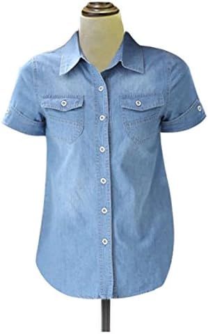 Amazon ル シエル Le Ciel レディース ファッション デニムシャツ 半袖 デニム 長袖 カジュアル ダンガリー 3l 1502 Gt212b 3l ダークブルー シャツ ブラウス 通販