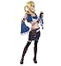 miccostumes Women's Costume Anime Cosplay Fullset Tube Top Skirt with Belt Waist Bag and Whip(Small, Blue)
