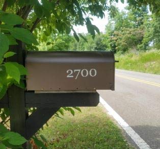 2 Custom+Reflective+Mailbox+Numbers+Decals