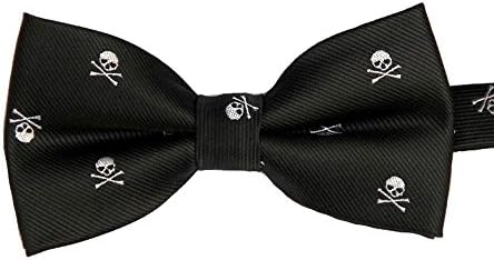 Men's Skull Pattern Adjustable Bow Tie Tuxedo and Wedding Bow Ties