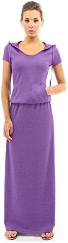 Robert Westbrook Dresses Long Pattern Tshirt Dresses Women Short Sleeve Hooded Cotton Maxi Dress Woman Spring Floor-Length Dress Qwc0098-4