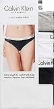 Calvin Klein Cotton Bikini Underwear (3-Pack) (Small, Gray, White, Black)