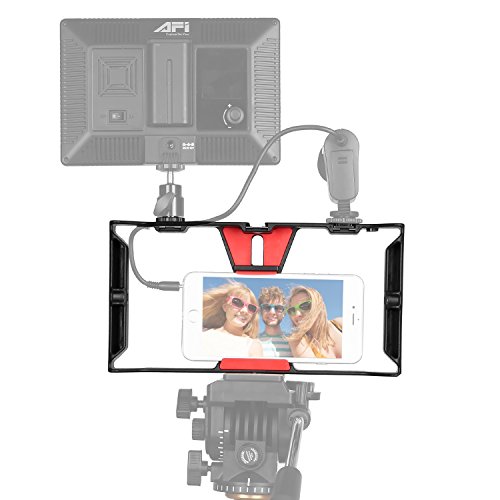Crazefoto U Rig Pro Smartphone Video Rig, iPhone Filmmaking Case, Phone Video Stabilizer Grip Tripod Mount for