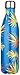 MIRA Vacuum Insulated Travel Water Bottle | Leak-proof Double Walled Stainless Steel Cola Shape Sports Water Bottle | No Sweating, Keeps Your Drink Hot & Cold | 25 Oz (750 ml) (Blue Palm)