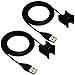 Fitbit Alta HR Charger, 2-Pack 3.3ft/100cm Replacement USB Charger Charging Cable for Fitbit Alta HR Fitness Wristband, Black by MC MIRACASE ALWAYS CARE ABOUT YOU