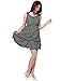 Allegra K Women Scoop Neck Sleeveless Dots Pleated Layered Dress, Black, Large