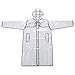 Mengsha's Transparent Fashionable Vinyl Women's Raincoat Runway Style, Black, Long