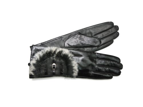 Rabbit Fur Design Leather Gloves Rabbit Fur Design Leather Gloves