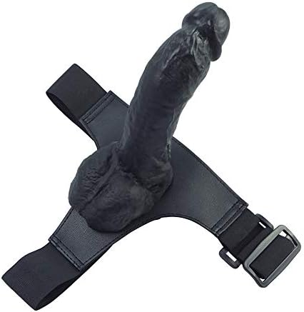 Full 9.45 Inches Suction Strap On Role Play - Adjustable Wear Relax Rod Soft Big Huge Size Toy - Black - Pengyoujuhui4.1