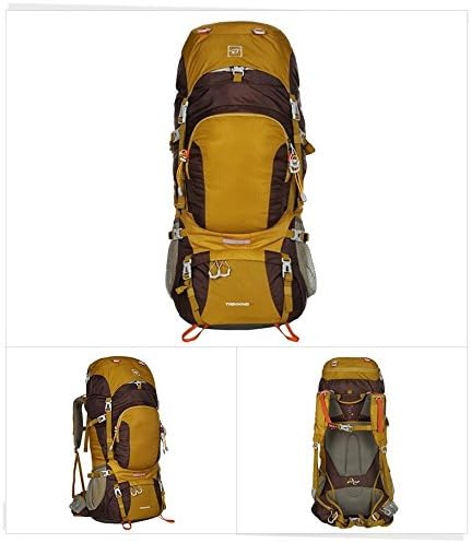 JIN Shoulder-60 liter waterproof hiking outdoors in spring and summer hiking backpack , yellow