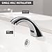 Electronic Battery Lavatory Faucet with Grid Strainer