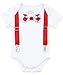 Noah's Boytique Baby Boys Valentines Day Suspender Bow Tie Outfit