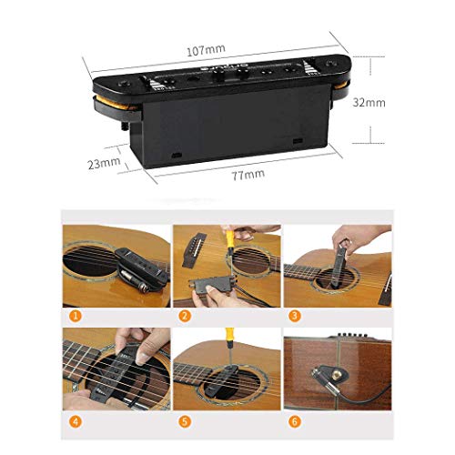 Acoustic Guitar Soundhole Single Coil Passive Pickup, Hi-fi professional acoustic performance Pickup